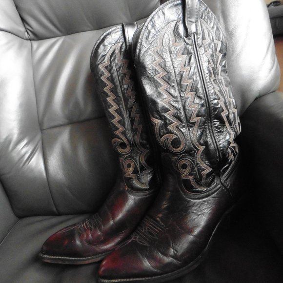 Cowboy Boots Men's Size 9 EE. Leather Uppers, Lining, Outsoles. Brand: Code West - Picture 5 of 8